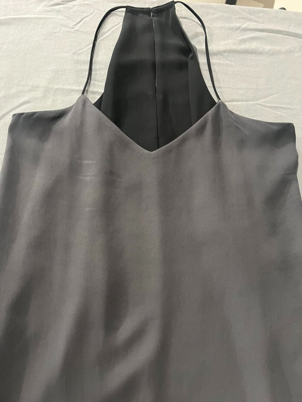Express | Women’s Keyhole Back Reversible Gray and Black Tank | X-Small